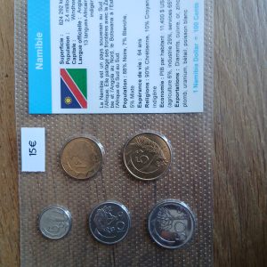 Série Pièces de monnaie Namibie Neuves sous blister