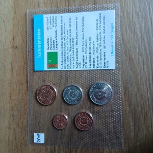 Série Pièces de monnaie Turkménistan Neuves sous blister