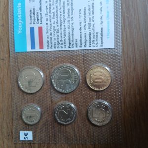 Série Pièces de monnaie Yougoslavie Neuves sous blister