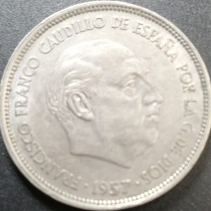 25 pesetas Espagne 1957 (1958)