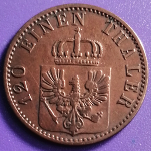 3 Pfennig Prusse 1868 A