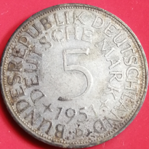 5 Marks Allemagne 1951 D