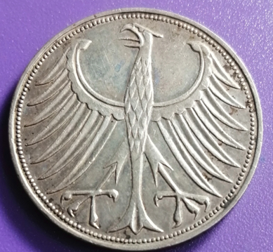 5 Marks Allemagne 1951 F – Image 2