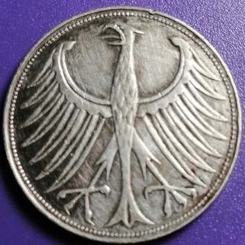 5 Marks Allemagne 1951 J – Image 2