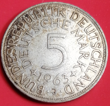 5 Marks Allemagne 1963 J