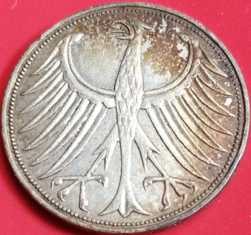 5 Marks Allemagne 1963 J – Image 2