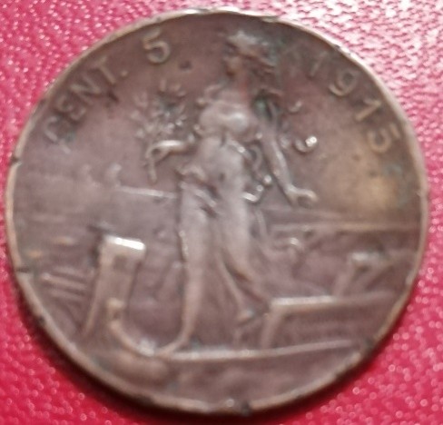 5 centesimi Italie 1915