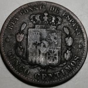 5 centimos Espagne 1877 OM