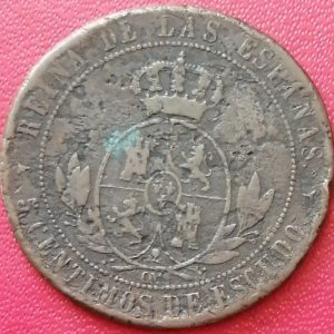 5 centimos Espagne 1866 OM