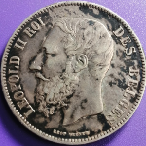 5 francs Belgique 1870