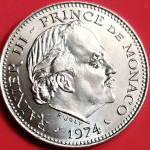 5 francs Monaco 1974
