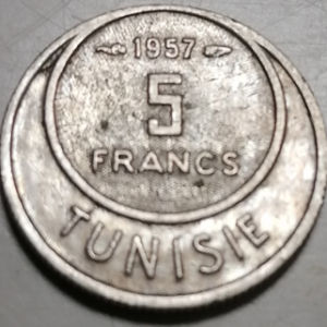 5 francs Tunisie 1957
