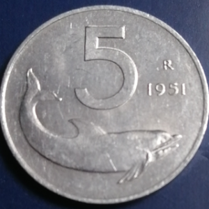5 Lires Italie 1951