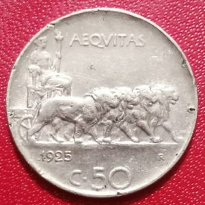 50 centesimi Italie 1925