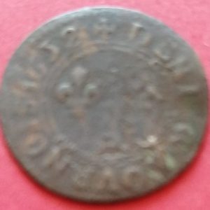 Denier tournois Charles II des Ardennes 1652 A