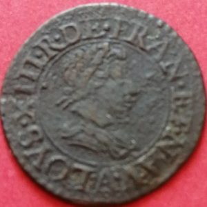 Denier tournois Louis XIII 1625 A