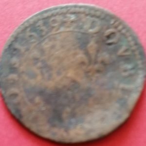 Double tournois Louis XIII buste lauré et drapé 1639 B LOYS