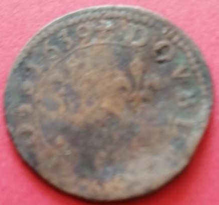 Double tournois Louis XIII buste lauré et drapé 1639 B LOYS