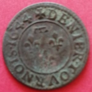 Double tournois Gaston D’Orléans, Principauté de Dombes 1644 Trévoux