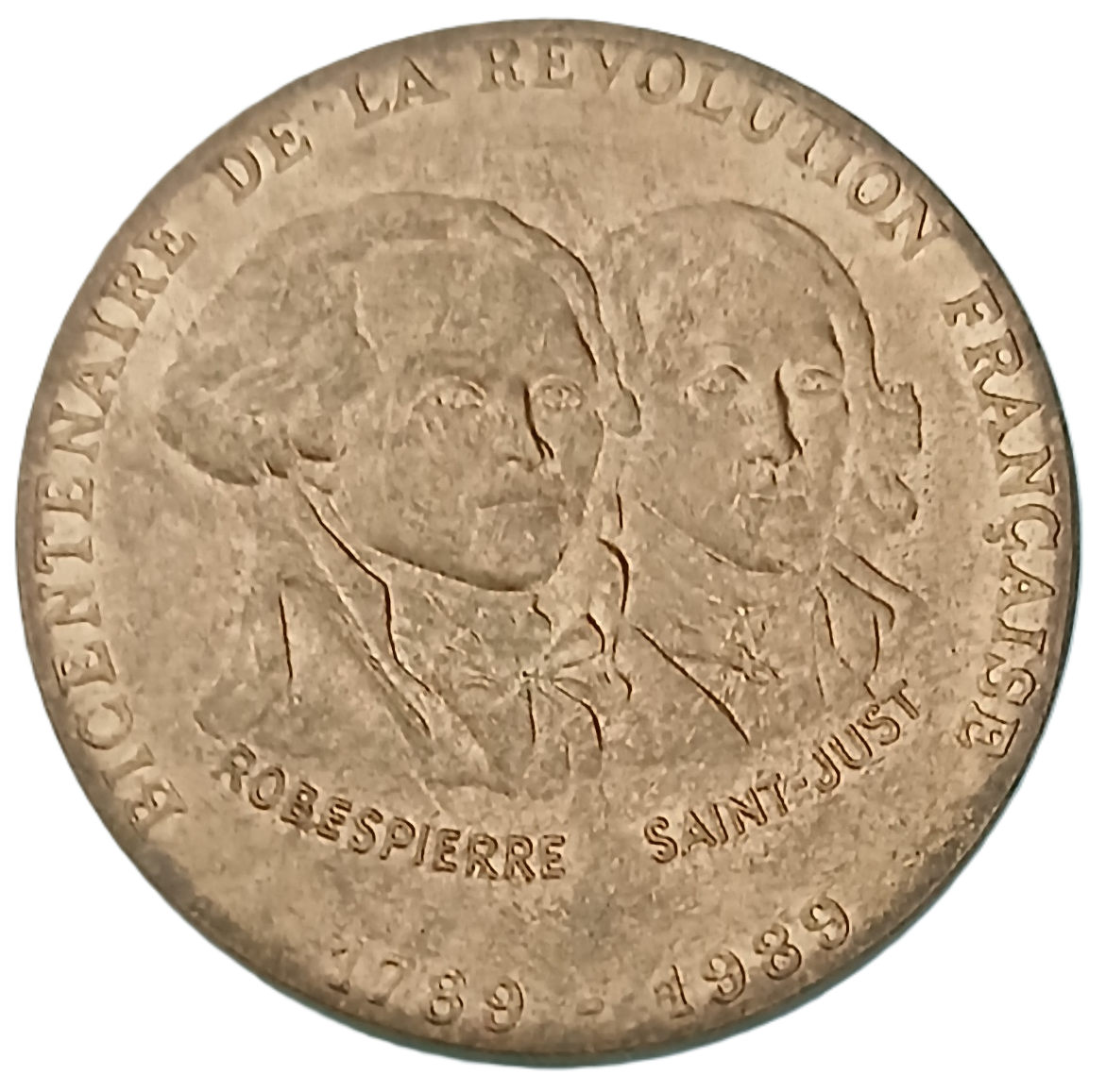 Jeton monnaie de Paris Les figures de la révolution Robespierre 1989