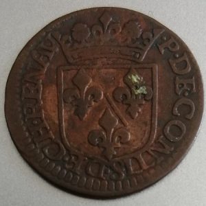 Liard Principauté de château REGNAULT, F. DE BOURBON CONTI 1613