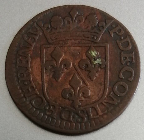 Liard Principauté de château REGNAULT, F. DE BOURBON CONTI 1613