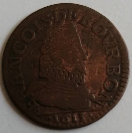 Liard Principauté de château REGNAULT, F. DE BOURBON CONTI 1613 – Image 2