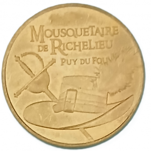 Jeton monnaie de Paris Puy du Fou 2019 Mousquetaire de Richelieu