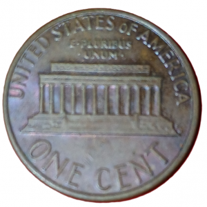 Cent USA 1979 erreur de frappe coin décentré