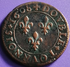 Double tournois Henri IV 1608 A