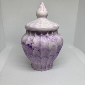 Pot pour cotons tiges en jesmonite