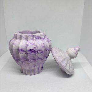 Pot pour cotons tiges en jesmonite