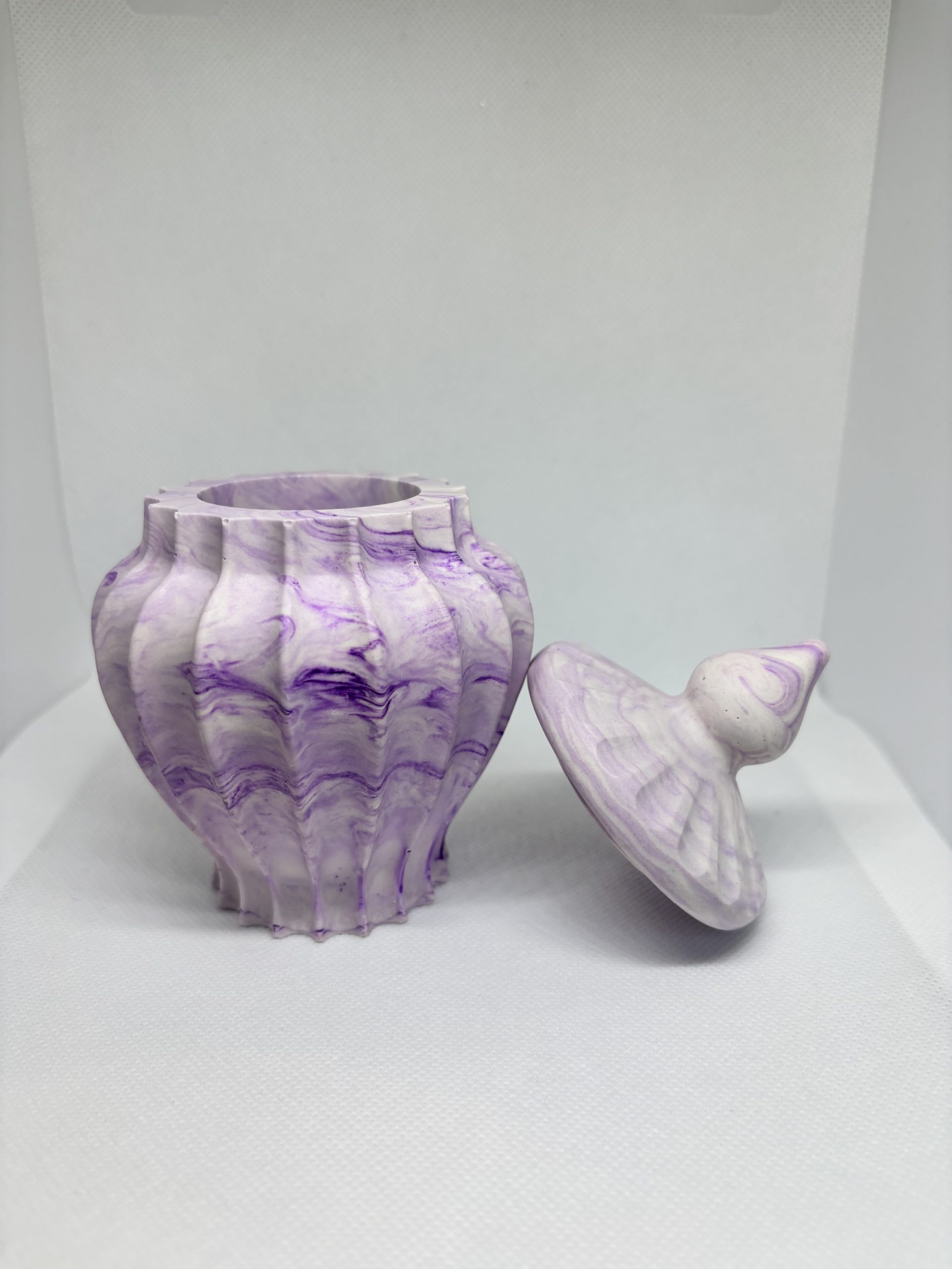 Pot pour cotons tiges en jesmonite – Image 2