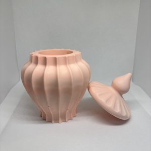 Pot pour cotons tiges en jesmonite