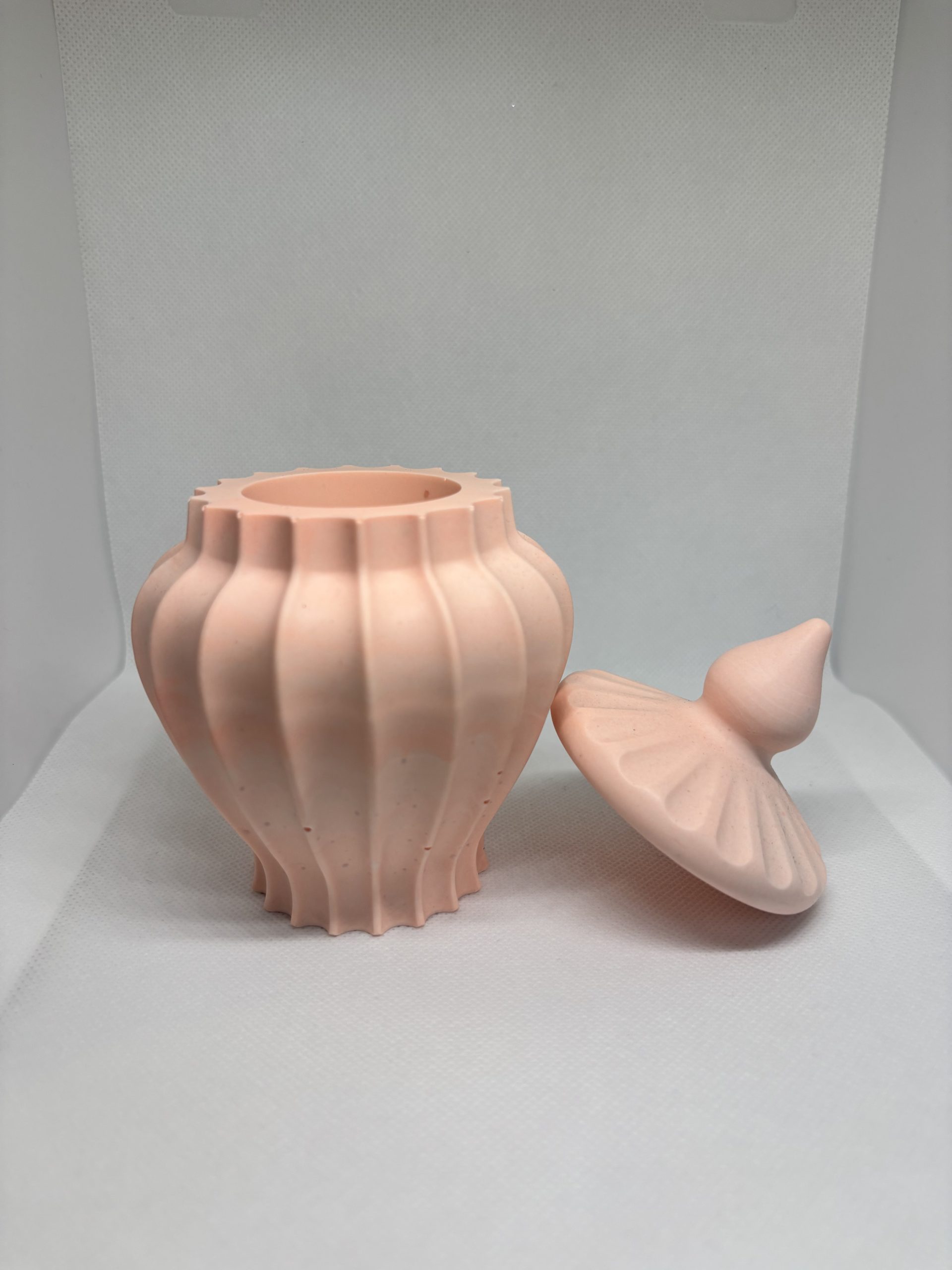 Pot pour cotons tiges en jesmonite – Image 2