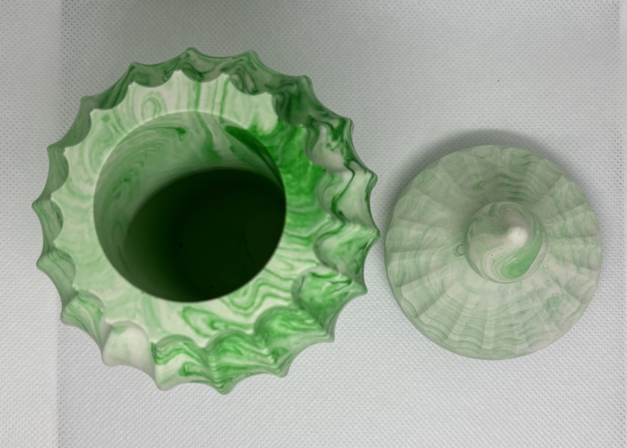 Pot pour cotons tiges en jesmonite – Image 3