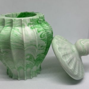 Pot pour cotons tiges en jesmonite