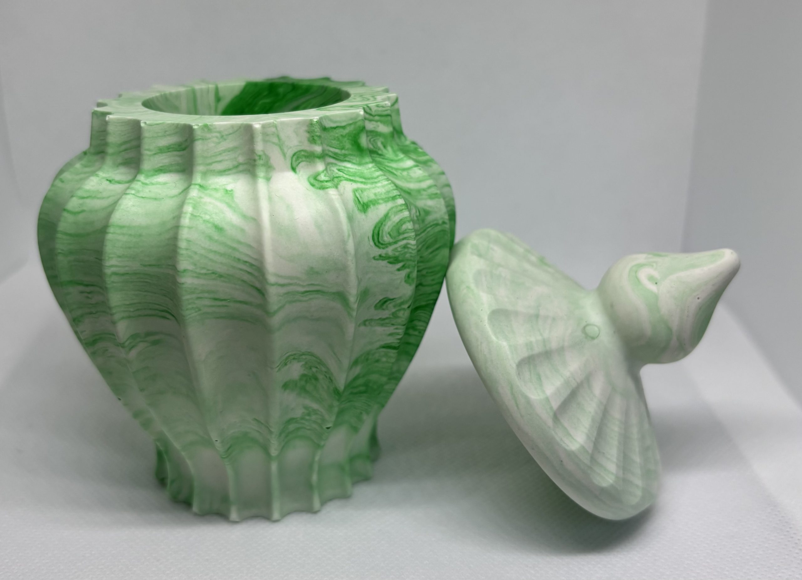 Pot pour cotons tiges en jesmonite – Image 2