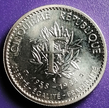 Jeton monnaie de Paris 30ème anniversaire de la Vème République De Gaulle