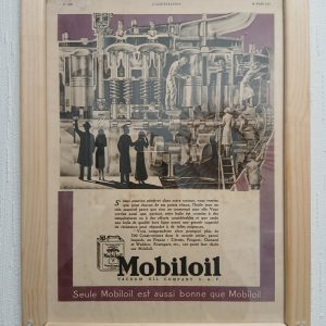 Dessin publicitaire journal Illustration Mobiloil 1931