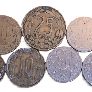 Lot pièces de monnaie Afrique centrale
