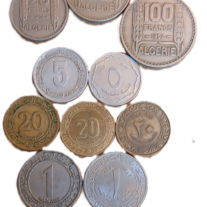 Lot pièces de monnaie Algérie