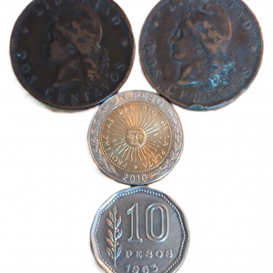 Lot pièces de monnaie Argentine