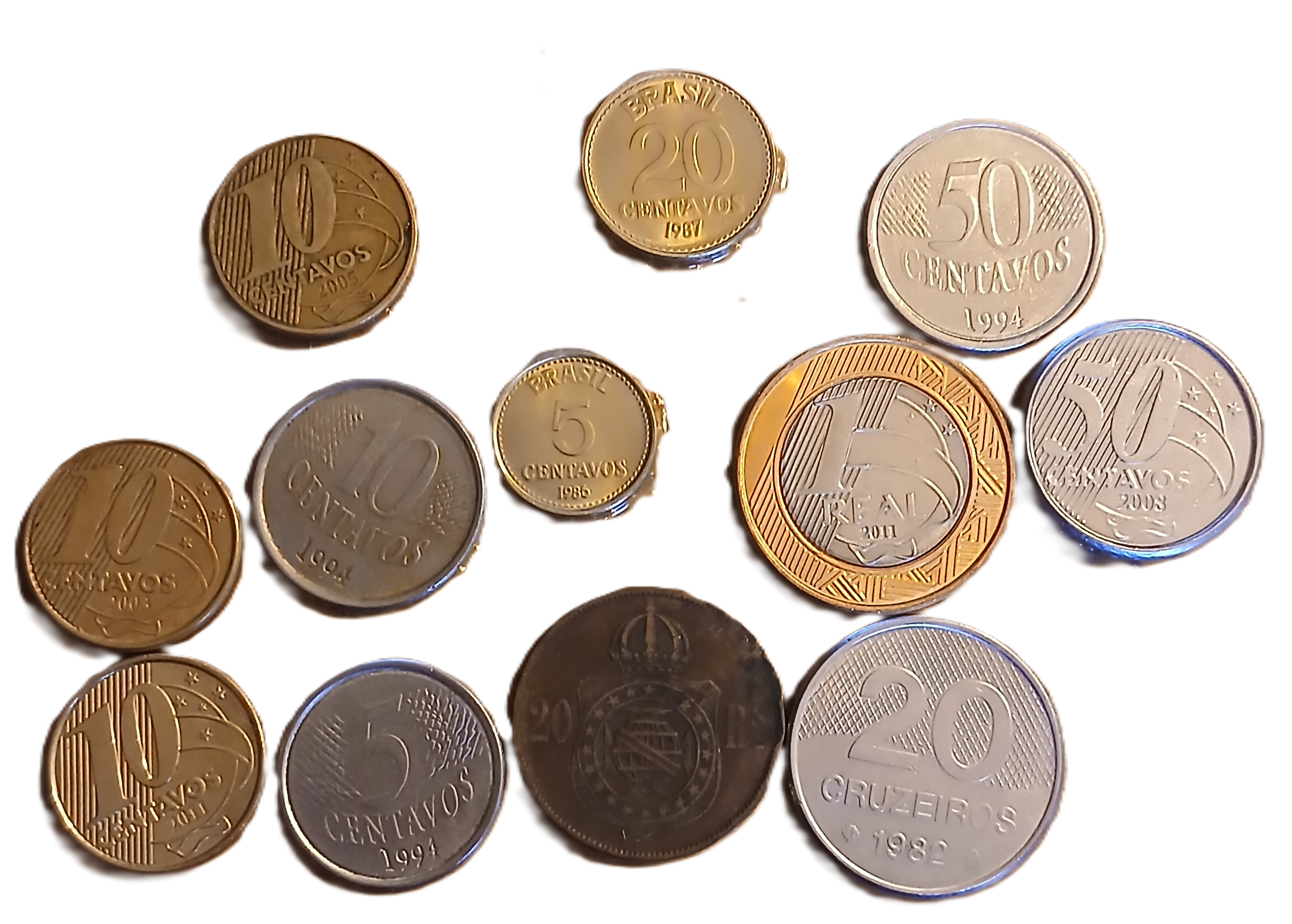 Lot pièces de monnaie Brésil