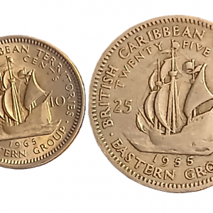 Lot pièces de monnaie Caraïbes britaniques