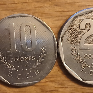 Lot pièces de monnaie Costa Rica