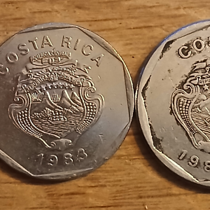 Lot pièces de monnaie Costa Rica
