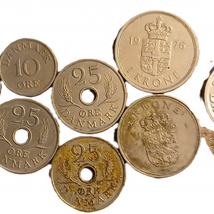 Lot pièces de monnaie Danemark
