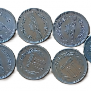 Lot pièces de monnaie Japon