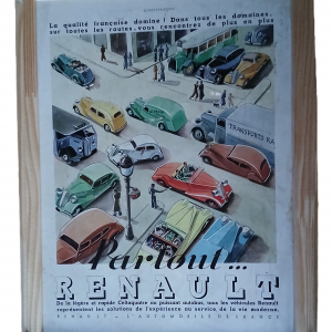Dessin publicitaire journal Illustration Renault 1935